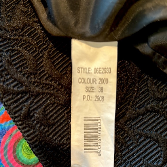 Desigual Vintage Woman’s Embroidered Long Coat, Mid-season, Size Eur 38 - Picture 6 of 6